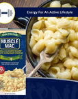 Muscle Mac High Protein Shells  Cheese Dinner Made With Aged Sharp White Cheddar and Butter from GrassFed Cows 20g of protein 675 oz Pack of 10