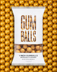 Candy Envy  Shimmer Gold 1 Inch Gumballs  2lb Bag  Approximately 113 Gumballs Per Bag  North American Made  Kosher Certified