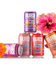 Ruby Hibiscus Organic Unsweetened Sparkling Water  12pk x 12oz Cans  Only 2 Ingredients 0 Calories or Sugars No Additives  1000 Antioxidants NonGMO Vegan GlutenFree Kosher  Refreshingly Juicy  Hydrating