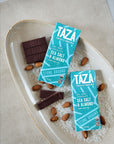 Taza Chocolate Organic Amaze Bar 80 Stone Ground Sea Salt Almond 25 Ounce 6 Count Vegan