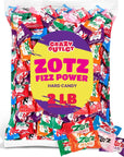 Zotz Fizz Power Candy Assorted Fruit Flavors Bulk Pack 2 Pounds About 180 Count