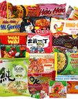 InfiniteeShop Variety Asian Instant Ramen Bundle  Samyang Nongshim Mama Wai Wai Acecook  Free Snacks Included  8 Pack Care Package College Students Food Sampler Office