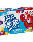 Kool-Aid Jammers Tropical Punch Zero Sugar Artificially Flavored Kids Soft Drink (10 ct Box, 6 fl oz Pouches)