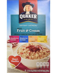 Quaker Instant Oatmeal Fruit  Cream Variety Pack 8Count Boxes Pack of 4