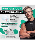 JAWLINER Fitness Chewing Gum (2 months pack) Jawline Sugar Free Mint Gum - - Jawline Exerciser For Mewing And Shapen The Jaw - 15x Harder Than Regular Gum