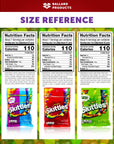 Skittles Hard Candy Variety Pack of 3 Bags  Original Sour and Mash Ups  Candy For Parties Birthdays or Snacking  Skittles Party Size  Bundle With Ballard Products Pocket Bag