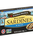 Crown Prince Sardines in Water 425Ounce Cans Pack of 12