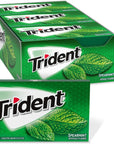 Trident Spearmint Sugar Free Gum Spearmint Gum 12 Packs of 14 Pieces 168 Total Pieces