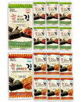 Korean Crispy Seasoned Seaweed Snacks Kimchi Spicy Sheets  12 Individual Packs 100 Natural Laver 12 Pack Roasted Nori Snack Healthy Premium Gim by Unhas Asian Snack Box Wasabi  Kimchi