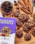 Maxines Heavenly Cinnamon Oatmeal Raisin Cookies  Gluten Free Made with Oats Sweetened with Coconut Sugar  Dates  Tasty Low Sugar Vegan Dessert  72 Ounces Each 2 pack