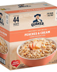 Quaker Instant Oatmeal, Peaches & Cream, 1.05oz, 44 Counts (Pack of 1)