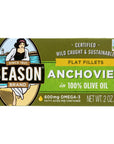 Season Brand Flat Fillets of Anchovies in Olive Oil 2 oz