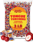 CRAZYOUTLET Tongue Torchers Hard Candy Cinnamon Flavor Bulk Pack 3 Pounds