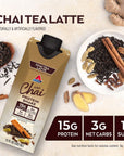 Atkins Chai Tea Latte Protein Shake, 15g Protein, Low Glycemic, 3g Net Carb, 1g Sugar, Keto Friendly