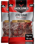 Jack Links Beef Jerky Zero Sugar Paleo Friendly Snack with No Artificial Sweeteners 13g of Protein and 70 Calories Per Serving No Sugar Everyday Snack 73 oz Pack of 2