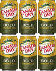 Canada Dry 12oz Cans Pack of 6 Bold Ginger Ale with Bay Area Marketplace Napkins