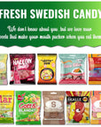 Swedish Candy Mix From Sweden  Variety Pack With Sour Candy  10 Bags of Original Godis  1 LB Candies