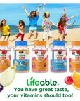 Lifeable Vitamin D for Kids 1000 IU - Great Tasting Natural Flavor Gummy Supplement - Gluten Free Vegetarian GMO Free Chewable - for Strong Healthy Bones and Immune Support - for Children 90 Gummies