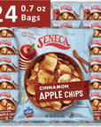 Seneca Cinnamon Apple Chips | Made from Fresh Apples | 100% Red Delicious Apples | Yakima Valley Orchards | Real Cinnamon | Crisped Apple Perfection | Foil Fresh Bag | 0.7 ounce (Pack of 24)