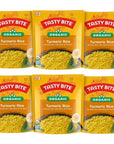 Tasty Bite Organic Turmeric Rice 88 Ounce Pack of 6 Ready to Eat Microwavable Vegetarian GlutenFree