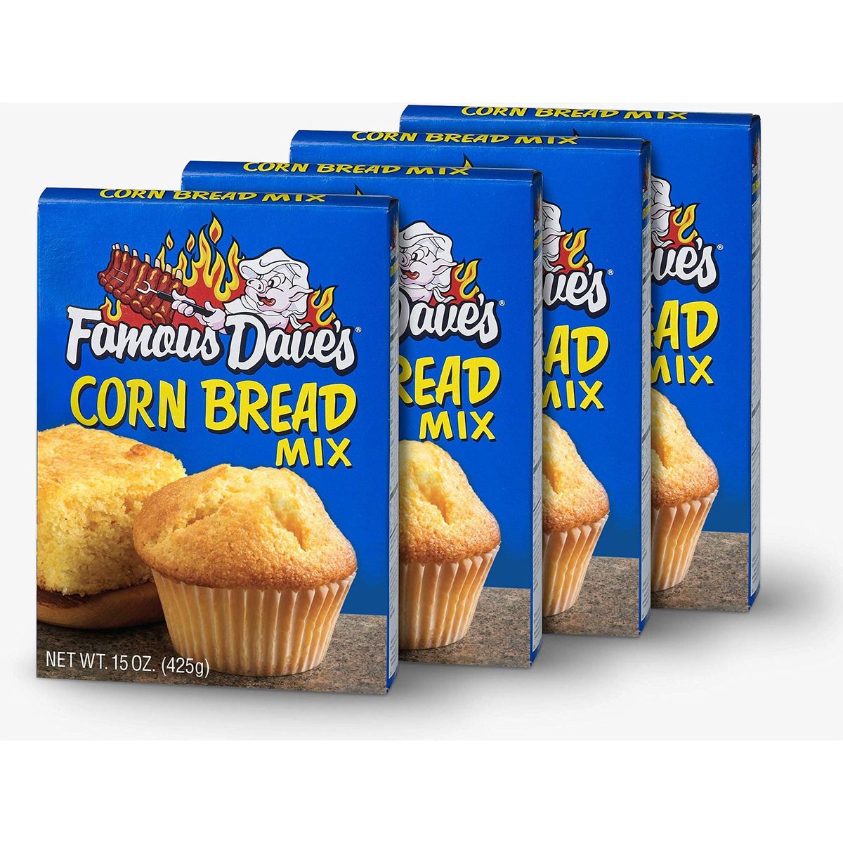 Famous Dave&#39;s Original Corn Bread Mix, 15 Ounce, Pack of 4