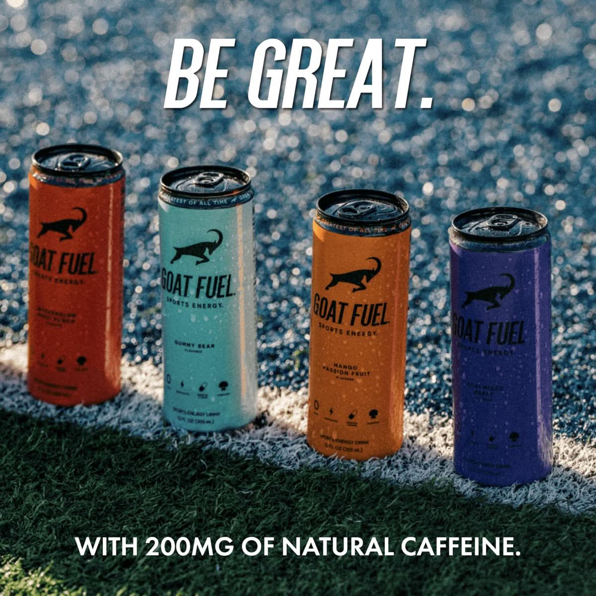 GOAT Fuel Preworkout Sports Energy Drink  SugarFree PreWorkout Amino Energy Drink  Increase Mental and Physical Performance  with Cordyceps Mushroom BCAAs and Electrolytes 12 Pack Season 2