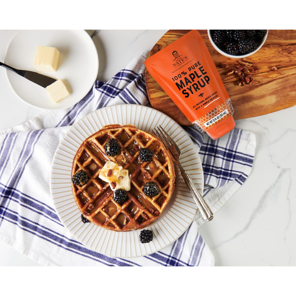 Nates 100 Pure Maple Syrup  12 oz Sustainable Pouch  100 Real Maple Syrup with No Additives  AllNatural Topping for Waffles and Pancakes  NonGMO Maple Syrup