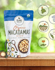 Island Harvest Organic Macadamia Nuts With Sea Salt  100 Hawaiian Keto Friendly Nuts AllNatural NonGMO Macadamia Nuts Salted Dry Roasted Nuts High In Fiber 8 Ounce 1 Pack