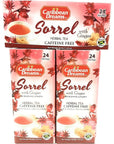 Caribbean Dreams Sorrel  Ginger Tea 24 tea bags pack of 3