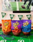 Takis Fuego (20), Blue Heat (10) and Intense Nacho (10) Rolled Tortilla Chips, Hot Chili Pepper Lime, Hot Chili Pepper and Nacho Flavored Chips Hero Pack Variety Pack, 40 Individual Bags, 1 Ounce Each