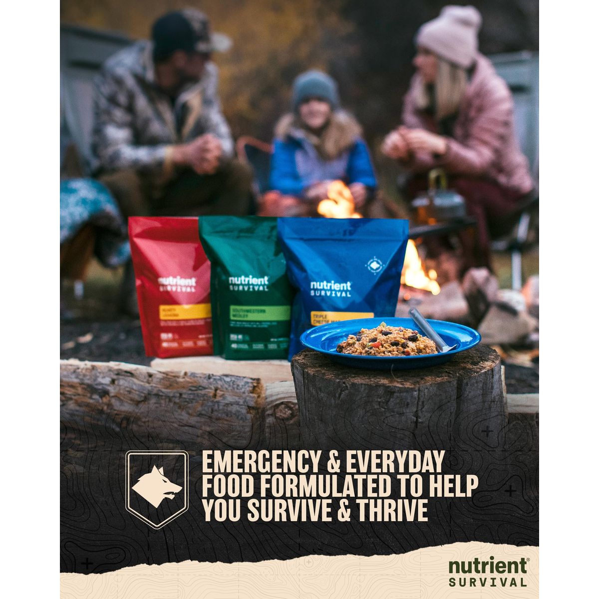 Nutrient Survival MRE Peanut Butter Bars Meal Replacement 10 Servings Freeze Dried Prepper Supplies  Emergency Food Supply Gluten Free Shelf Stable Up to 18 Months 20 Individually Wrapped Bars