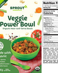 Sprout Organic Baby Food, Toddler Meals, Mediterranean Veggie Power Bowl with Beans & Quinoa, 5 Oz Bowl (8 Count)