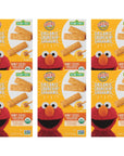 Earth's Best Organic Kids Snacks, Sesame Street Toddler Snacks, Organic Crunchin' Grahams for Toddlers 2 Years and Older, Honey Sticks with other Natural Flavors, 5.3 oz Box (Pack of 6)