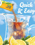 Crystal Light SugarFree Decaffeinated Lemon Iced Tea Naturally Flavored Powdered Drink Mix 4 Count Pitcher Packets