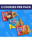 CHIPS AHOY! Cookie Variety Pack, Original Chocolate Chip with Reese's Peanut Butter Cups & Chewy Hershey's Fudge Filled Soft Cookies, 50 Snack Packs (2 Cookies Per Pack)