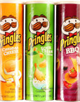 Pringles Potato Chips Variety Bundle: (1) Cheddar Cheese 5.96oz, (1) Sour Cream and Onion 5.96oz, (1) BBQ Potato Chips 5.96oz (3 Pack Total)