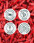 SmartSweets Red Twists 18oz Pack of 12 Licorice Gummy Candy with Low Sugar 2g Low Calorie 110 No Artificial Sweeteners PlantBased GlutenFree Healthy Snack for Kids  Adults