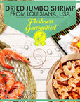 Asia Trans Dried Louisiana Large Shrimp  Hawaiian Favorite  FreshCaught  Dehydrated for Snacks Asian Seafood Salad Pad Thai or Soup