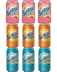 Sunkist Soda Variety Pack 3 Flavors Orange Strawberry Berry Lemonade 12 floz cans 9 Pack