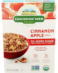 Cascadian Farm Organic Cinnamon Apple Granola, No Added Sugar, Non-GMO, 13 oz.