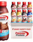 Premier Liquid Protein Shake Can, 8 Flavor Variety Pack, 30g Protein, 1g Sugar, 24 Vitamins & Minerals, Nutrients to Support Immune Health 11.5 Fl Oz (8 Pack), kosher