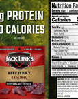 Jack Link's Beef Jerky, Original, Multipack Bags - Flavorful Meat Snack for Lunches, Ready to Eat - 7g of Protein, Made with Premium Beef, No Added MSG** - 0.625 oz (Pack of 20)