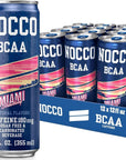 NOCCO BCAA Energy Drink Miami Strawberry - 12 Fl Oz (Pack of 12)