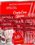 Candy Cane Peppermint Spoons  Edible Stirring Beverages Hot Chocolate Cocoa Tea Coffee Cocktail  Holiday Christmas Gift  Muchai Treat Box  Idea Booklet Included 12 Units 6ct 72 Total  Bulk