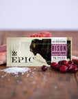 EPIC Bison Bacon Cranberry Bars GrassFed 12 Count Box 13oz bars