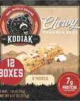 Kodiak Cakes Chewy Granola Snack Bars Smores High Protein 100 Whole Grains 12 boxes with 5 bars each 60 bars total