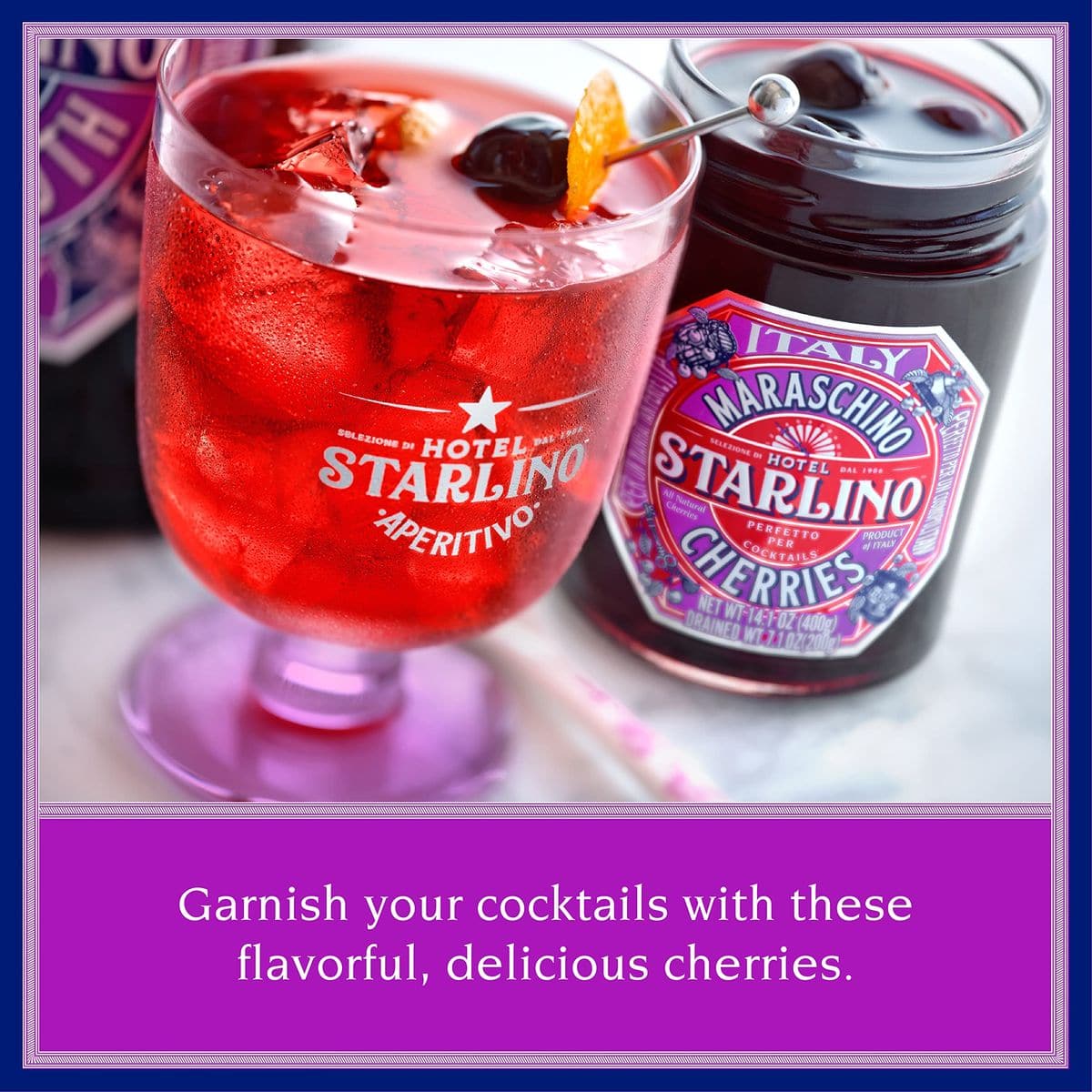 Hotel Starlino Maraschino Cherries  Great Tasting Italian Cherry for Premium Cocktails and Desserts  AllNatural Home Essentials For Your Bar Cart or Makes a Great Gift  1kg Can Pack of 1