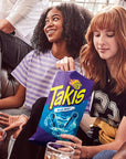 Takis Blue Heat 17 oz Fiesta Size Bag, Hot Chili Pepper Flavored Extreme Spicy Rolled Tortilla Chips