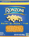 Ronzoni Acini Di Pepe Macaroni NON GMO 16 Oz Pack Of 3