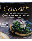 Caviart Black Seaweed Pearls Caviar Style Pack of 6 35 oz Glass Jars Imported from Denmark